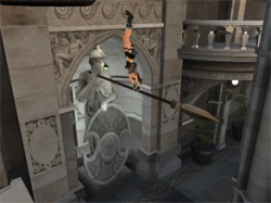 La statue romaine m'envoie en l'air