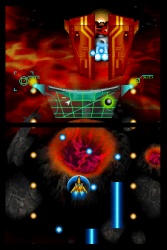 Eviter bombes et lasers ennemis et détruire le boss