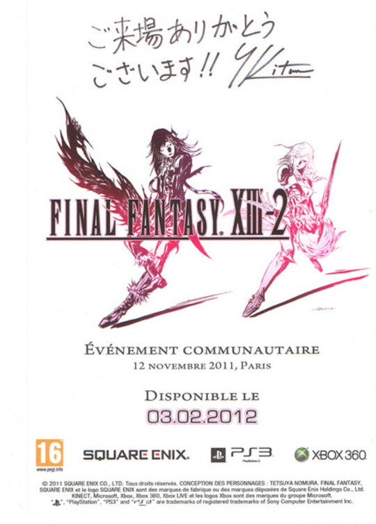 Final Fantasy XIII-2 - Une soirée avec Kitase