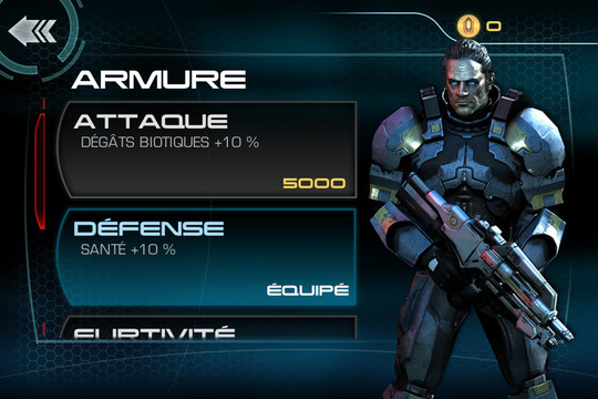 Mass Effect: Infiltrator - Test iOS