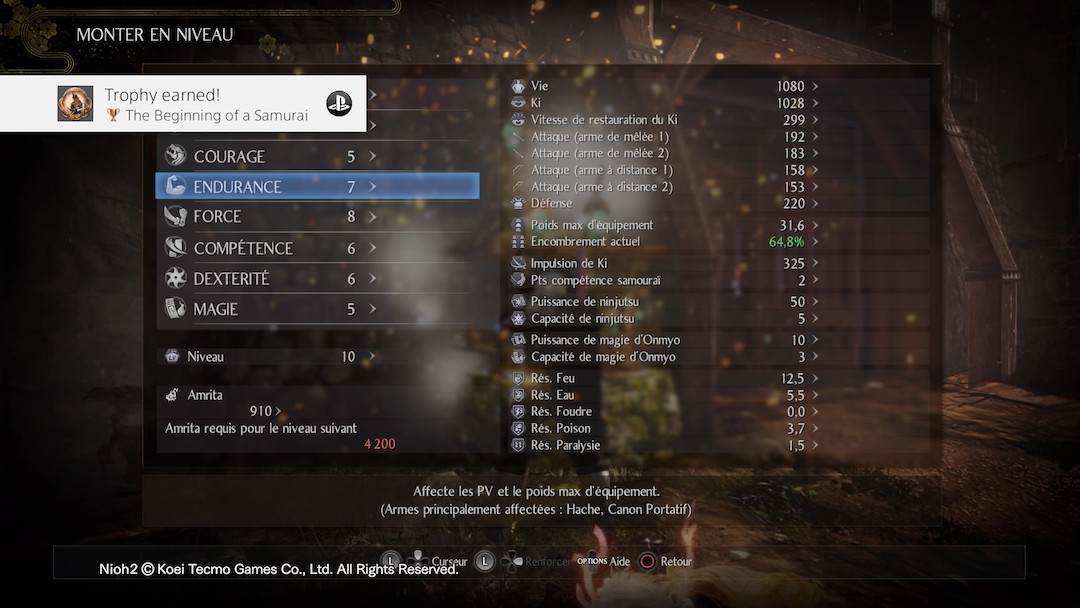 Nioh 2 - Critique PS4